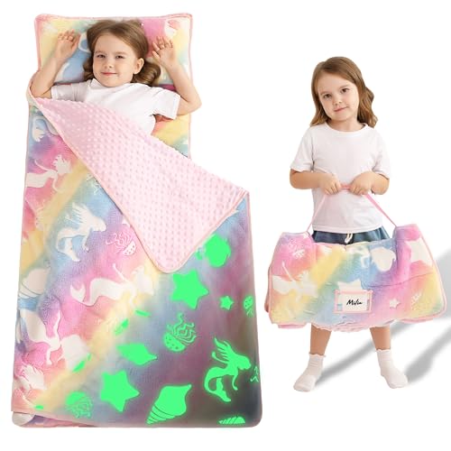 Toddler Nap Mat with Pillow Blanket