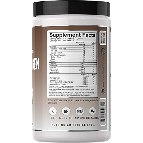 Top Notch Nutrition Super Collagen Protein Powder with Healthy Fat