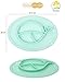 Suily Babies Highchair Feeding Tray Round Silicone Suction Placemat for Children, Kids, Toddlers,Kitchen Dining Table with Built in Plate and Bowl,Little Whale (Tiffany Green)