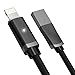 Aimus Phone Charger Cable 6FT Cotton Braided Data Cable Line USB Charger Cable Gaming Charging Cable Cord Compatible with iPhone X/8/8 Plus/7/7 Plus/6/6s/5/5S, iPad and iPod-Black