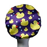 Luxury MICROFIBER Shower Caps - Three Layered Protection - Seals Out Moisture In The Shower - Preserves Hair Treatments - Protects & Extends your Hair Style & Blow Outs - Duck Shower Caps