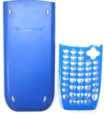 TI 84 PLUS SILVER EDITION SLIDE BLUE COVER AND FACEPLATE