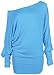 ZJ Clothes Womens Plain Long Sleeve Plus Size Batwing Top