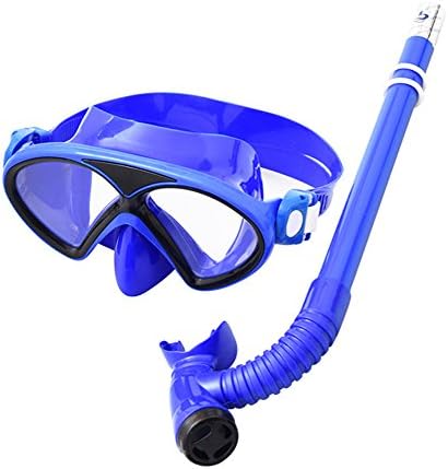 Kids Uni-sex PC Diving Mask Snorkel Glasses Swimming Goggles Set With Breathing Tube