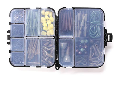 xie 152 Angelzubehör Set mit Angelkoffer inkl. Angelwirbel Snaps Jighaken – Bild 8