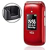 VOCA-Big-Button-Mobile-Phone-for-Elderly-V533-Unlocked-3G-Flip-Cell-Phone-Dual-Big-Screen-Predictive-Text-SOS-Button-Hearing-Aid-Compatible-Easy-to-Use-Senior-Citizen-Friendly-Red VOCA V533 Unlocked 3G Clamshell Big Button Mobile Phone for Seniors with HD Dual-Screen, SOS Button, Talking Keys and…