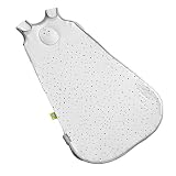 Nested Bean Zen Sack Winter Weight - Gently Weighted Infant Sleep Bag Designed to Feel Like You (TOG 2.5)(100% Cotton)(Stardust Grey)(6-15 Months)