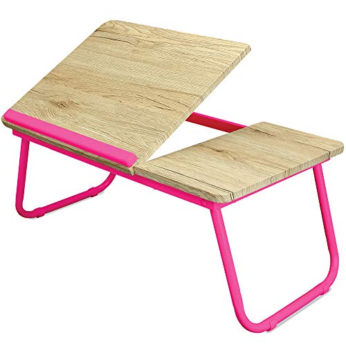 Fuchsia Folding Laptop Lap Desk Wooden Work Table And Stand For