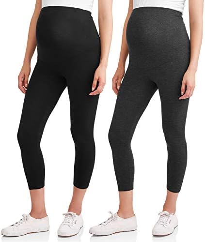 RUMOR HAS IT Maternity Over The Belly Capri Crop Support Leggings
