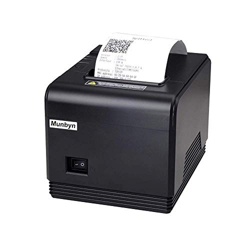 80mm Thermal Receipt Pos Printer Impresora térmica, MUNBYN USB Serial Ethernet LAN High Speed Printer, ompatible with ESC/POS Print Commands Support Mac Window