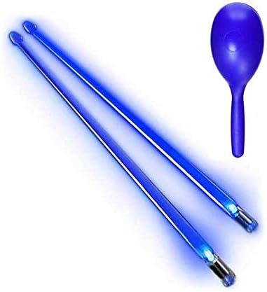 Musical Stocking Stuffer - Maraca w/Firesticks Light Up Drumsticks Blue