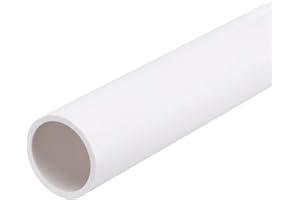 MECCANIXITY 1 Inch PVC Rigid Tube Round Pipe 21.4mm ID 25mm OD 8" Length White High Impact for Water Pipe, Crafts, Cable Sleeve