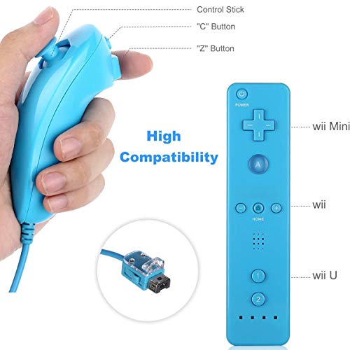 1 Wii+Controller+PowerLead+Nunchuck+Nintendo+Silicon