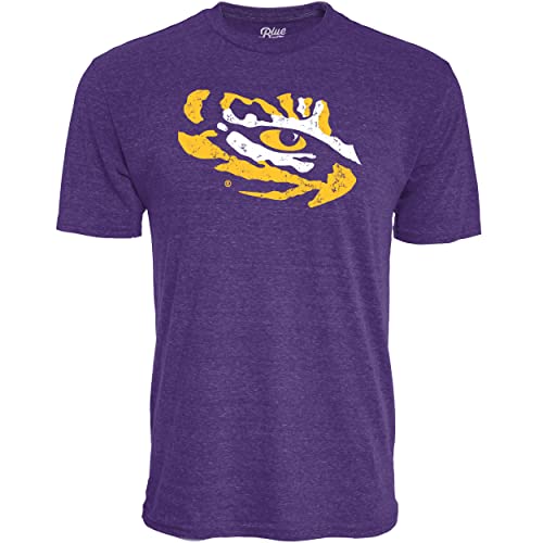 LSU Tigers Tri-Blend T-Shirt Vintage Icon Team Color, Large
