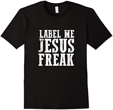 Men's Label Me - Jesus Freak t-Shirt Medium Black