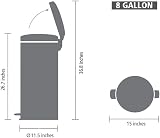 Brabantia NewIcon Pedal Bin 30L Matt Black Soft Closure with Inner Bucket view 5