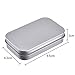 24 Pack 3.75 by 2.45 by 0.8 Inch Silver Metal Rectangular Empty Hinged Tins Box Containers with Lids Mini Portable Box Small Storage Kit, Home Organizer