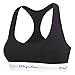 Wingslove Women's Racerback Sports Bra Cotton Bralette Wireefree Comfort Bra for Yoga Gym Workout Fitness