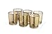 V-More Laser Cut Mercury Glass Votive Candle Holder Tealight Holder 2.55-inch Tall Set of 6 for Home Decor Wedding Party Celebration (Gold Lattice)