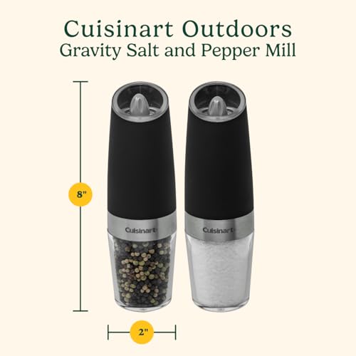 Cuisinart CSS-2424 Gravity Salt and Pepper Spice Mill with Blue LED Light, 2/3 Cup Capacity