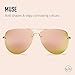 Quay Australia MUSE Women's Sunglasses Aviator w/ Mirrored Lenses - Gold/Pink