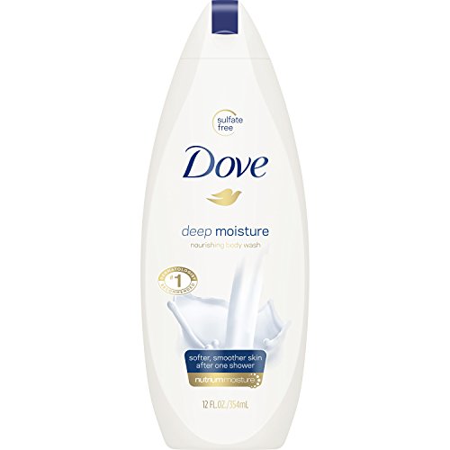 Dove Body Wash Deep Moisture for 24hr Lotion-Soft Skin Moisturizing Skin Cleanser with No Sulfates No Parabens 11 oz