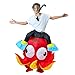 Spooktacular Creations Inflatable Costume Riding an Octopus Air Blow-up Deluxe Costume - Child Size Fits 5-12yr (45