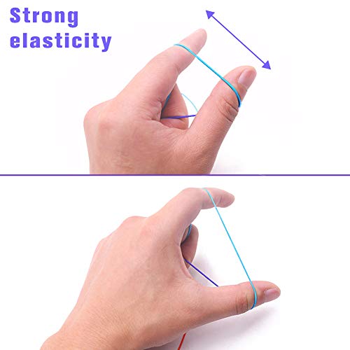 VGOODALL 80M Colorful Elastic Cord Beading Cord Stretchy String and 80M Colorful Bracelet String Nylon Rope for Bracelets, Necklace, Jewelry Making and Crafts,1MM