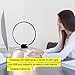 Brightech Circle LED Nightstand Lamp with USB Port – Compact Bed Stand Lamp for Bedroom, Living Room - Modern Asian Table & Desk Lamp on Side & End Tables - Jet Black