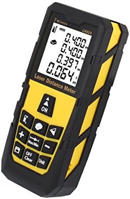 DMiotech Laser Distance Meter 262ft 80m Mini Handheld Digital Laser Distance Measure Rangefinder Measurer Tape with LCD Backlight Yellow