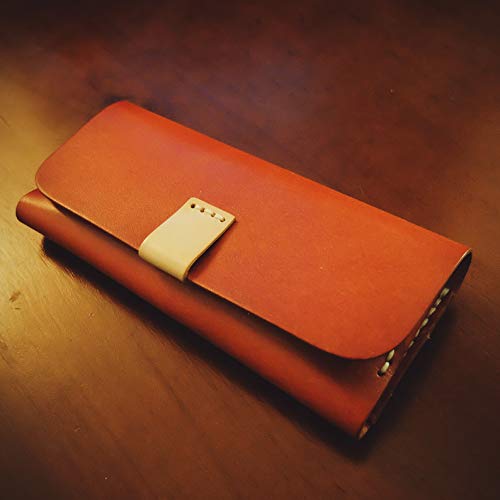 Handmade Genuine Leather Eyeglass Case Holder for Sunglasses & Reading Glasses - Unisex  (Brown) - Thumbnail 5