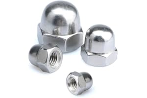 YGTGZ Acorn Cap Nuts,M6 x 1 mm Metric Coarse Acorn Hex Cap Nuts, Stainless Steel 304 Hardware Nut, Pack of 20