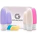 Grundsoo TSA Approved Travel Bottles set | Portable leakproof travel toiletries for men and women | Made from BPA free silicone | Travel containers for backpack traveling and bathroom use 3oz & 2oz