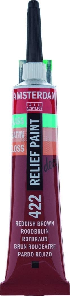 Decorfin RELIEF (Gutta Outliner) PAINT REDDISH BROWN - 20ml