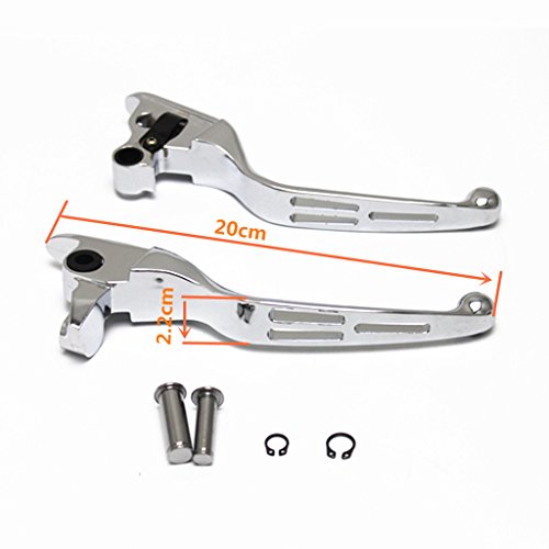 MagiDeal 1 Pair Replacement Brake Clutch Levers For Harley Electra Glide Road King 2008-2013 - Silver