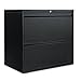 Alera 30 by 19-1/4 by 29-Inch 2-Drawer Lateral File Cabinet, Black