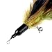 Replacement Feathers 5 Pack, Plus Bonus Soft Furry Tail For Interactive Cat and Kitten Toy Wands, Natural Feathers