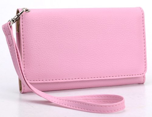 Rose Quartz MustHave Wristlet Wallet Case for Alcatel OneTouch Pop Astro 4.7