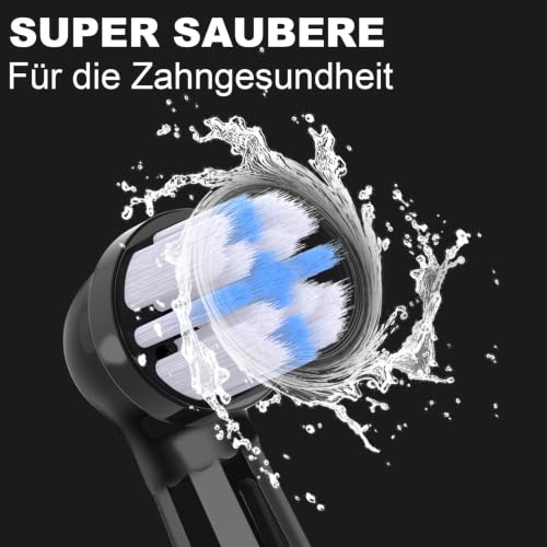 Pack of 10 Toothbrush Heads Compatible with Oral B IO Electric Toothbrush Heads Compatible with Oral B IO 2/3/4/5/6/7/8/9/10 (Black White)