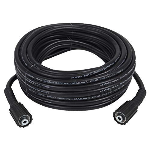 Houseables Pressure Washer Hose, Power Washers Replacement Kit, 5800 PSI, Black, 1/4" x 100 Ft Long, Repair/Extension Parts, Washing Accessories, High Turbo Water Jet, Fits Most B S, Generac, Karcher