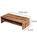 2-Tier Wood Computer Monitor Riser Stand w/ Organizer Shelf