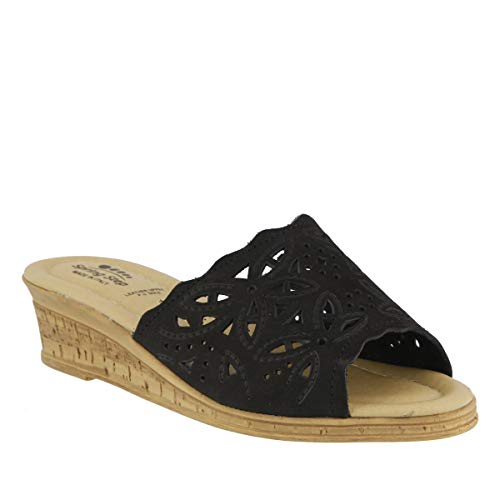 Women's Spring Step Slide Sandals BLACK 39 M EU, 8.5 M