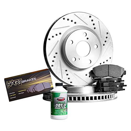 Hart Brakes Rear Brakes and Rotors Kit |Rear Brake Pads| Brake Rotors and Pads|…