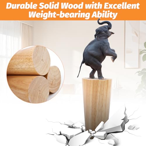 Aixxikum 4 Pieces Solid Wood Furniture Legs, 12 cm Replacement Legs for Sofa, for Mounting Plates and Screws for Sofa Bed, Shelf, TV, Wardrobe, Chair, Armchair