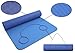 Yoga Mat - Eco Friendly, Nonslip for Hot Yoga; Travels Easily in Your Yoga Bag; Comes with Yoga Mat Strap Carrier; Best Thick, Organic Mat for Exercise, Pilates and Yoga;-DarkBlue/LtBlue