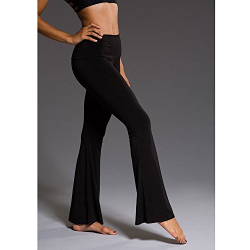 ZEFOTIM Women High Elastic Waist Bell-Bottom Long Trousers Skinny Yoga Flare Dance Pants (M,Black )