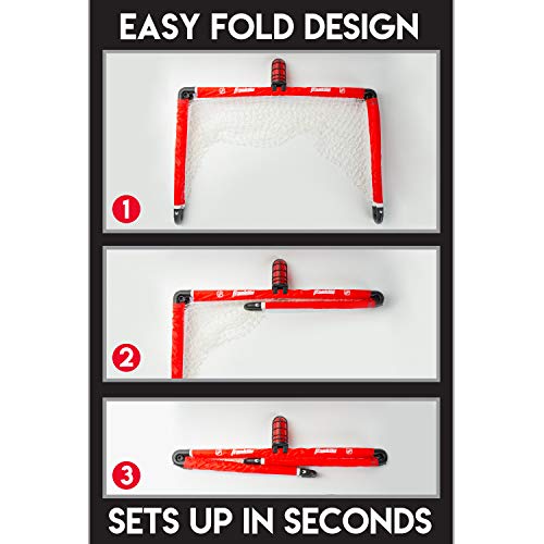Franklin Sports Mini Hockey Goal Set NHL Light Up Knee Hockey Goal