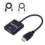 HDMI To VGA, fitTek® HDMI Converter, VGA Adapter, HDMI to Vga Adapter, HDMI Vga Adapter , HDMI to VGA Converter with Audio