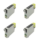 Hi Ink 4PACK Remanufactured T078 BLACK Replacement Ink Cartridges for Epson Stylus Photo R260 R280 R380 RX580 RX595 RX680 (4 Pack Black)