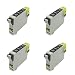 Hi Ink 4PACK Remanufactured T078 BLACK Replacement Ink Cartridges for Epson Stylus Photo R260 R280 R380 RX580 RX595 RX680 (4 Pack Black)